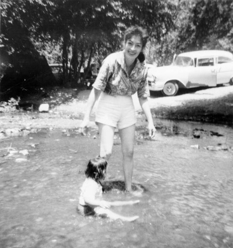 Cooling off in Tujunga Wash