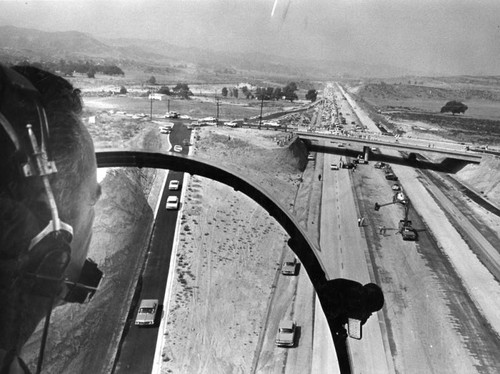 Copter soars over Antelope Valley Freeway dedication near Solemint Junction