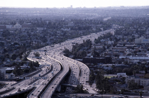 Harbor and Santa Monica freeways