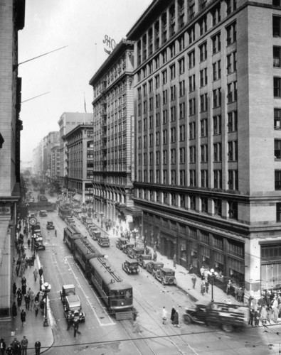 Looking south on Spring from 7th