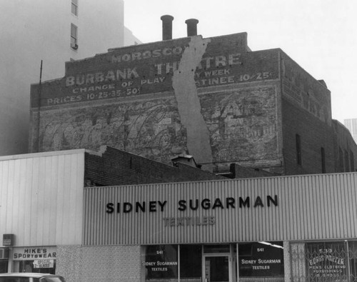 Rear wall, Burbank Theatre