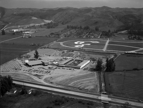 Rose Hills Road and 605 Freeway, City of Industry, looking southeast