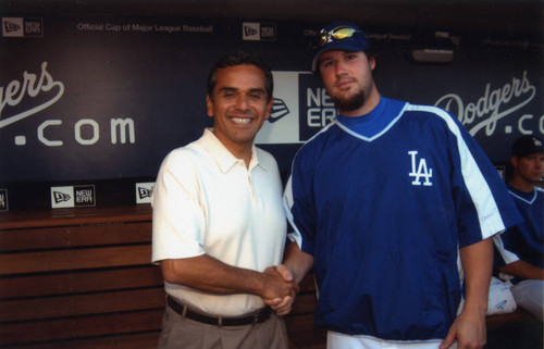 Antonio Villaraigosa and Eric Gagne´, Dodger Stadium