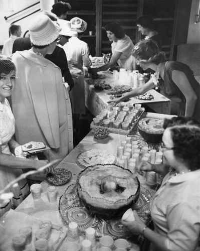 Guests wait to be served at reception tables