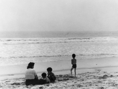 Family at the beach