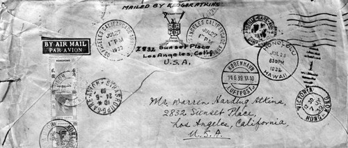 Letter traveled the world