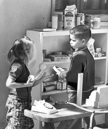 Tots conduct general store in nursery school