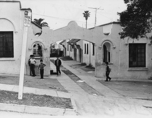 Children in court apartments