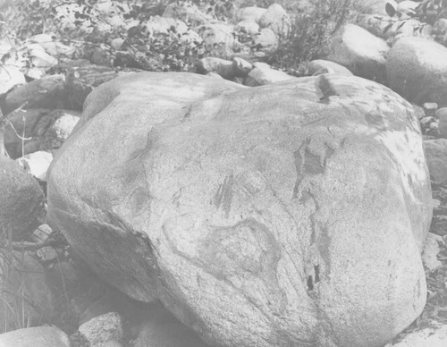 Pictographs in San Gabriel Canyon