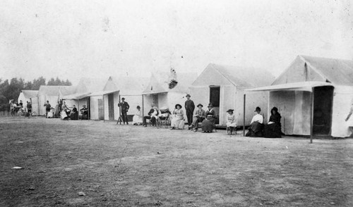 Camping on Santa Monica beach