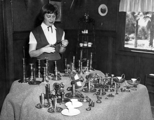 Mrs. Adele Hallinan and candlestick sets