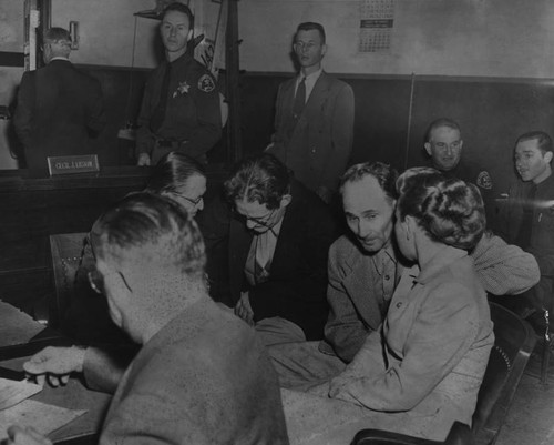 Co-defendants, courtroom scene