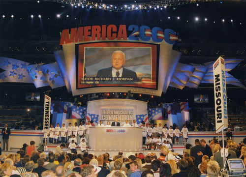 Mayor Riordan at the Democratic convention