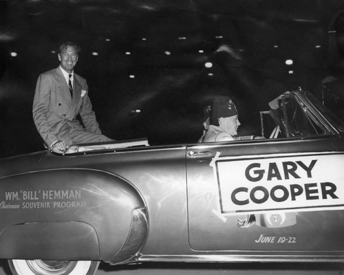 Gary Cooper and Shrine Electric Parade