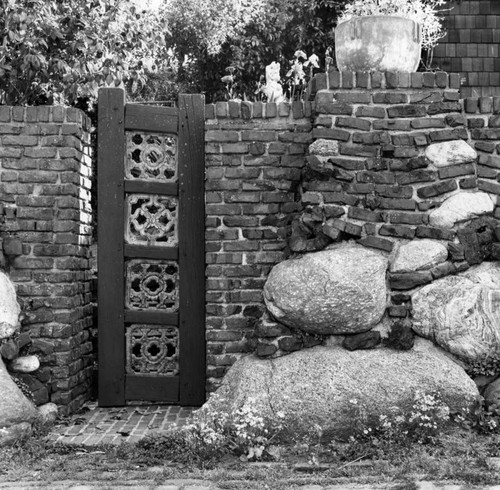 James W. Neil residence, wall and gate