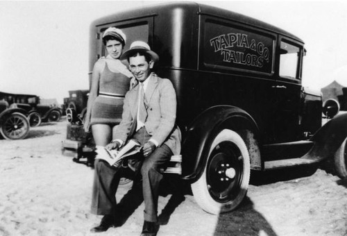 Mexican American couple at the beach