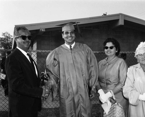 Leon Aubry, Jr. at graduation