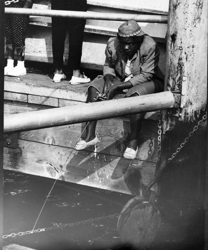 Fishing from the pier