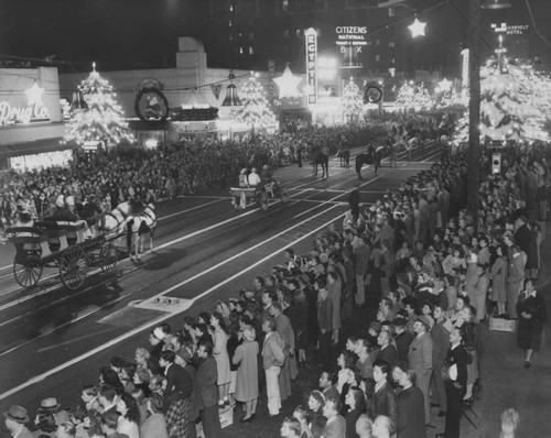 Looking west, Santa Claus Lane parade