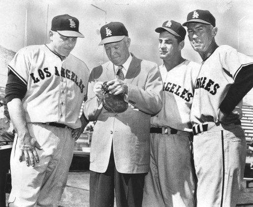 Eisenhower at Angels training camp