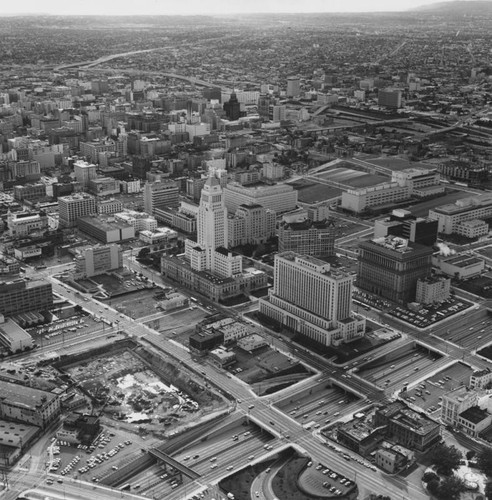 Downtown aerial view