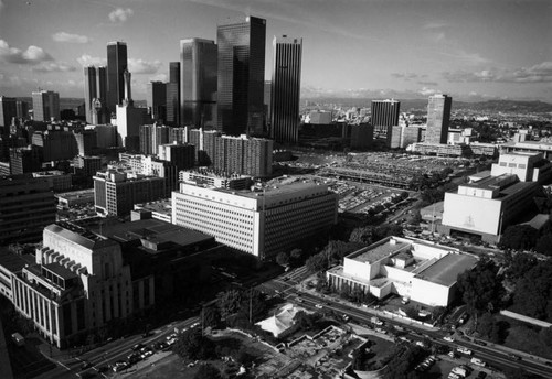 Late-1980s downtown skyline