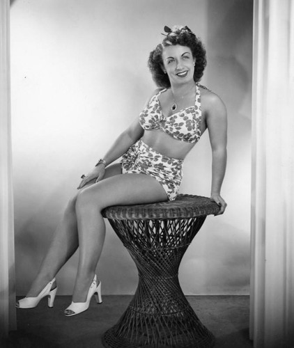 Mildred Burke in a bathing suit