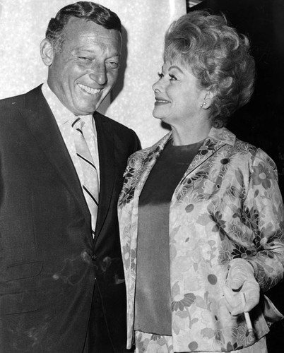 Lucille Ball and Gary Morton at comedy opening