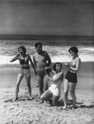 Bathing suit patrol on Venice Beach