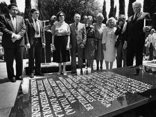 Holocaust survivors attend memorial