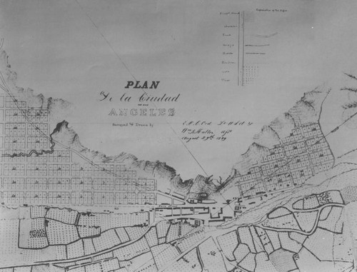 Pueblo of Los Angeles map, detail