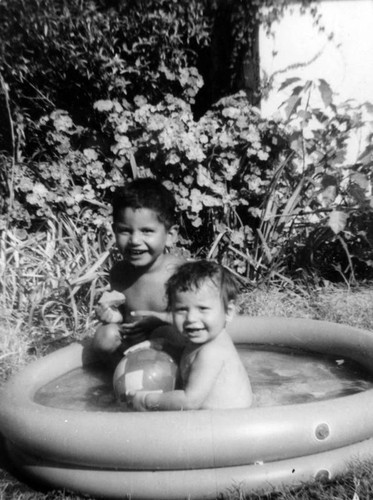 Children playing in mini-pool