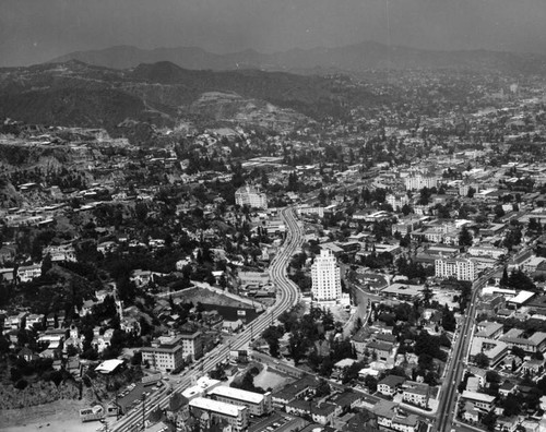 Sunset Strip, aerial view