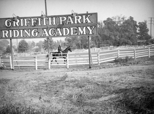 Sign at the Griffith Park Riding Academy