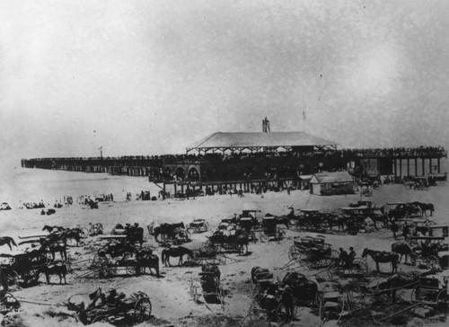 First Long Beach Municipal Auditorium beach scene