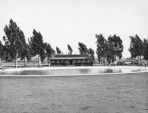 Fly fishing at Recreation Park, Long Beach