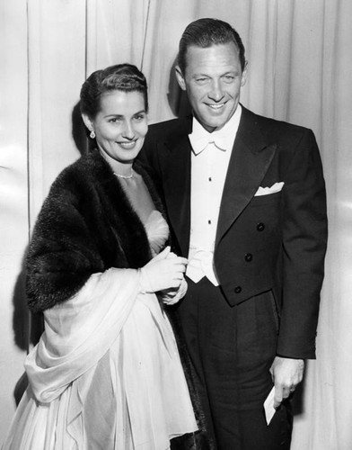 William Holden and Brenda Marshall at Academy Awards