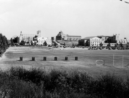 View across the playing fields, U.C.L.A