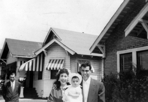 Family in Cypress Park neighborhood