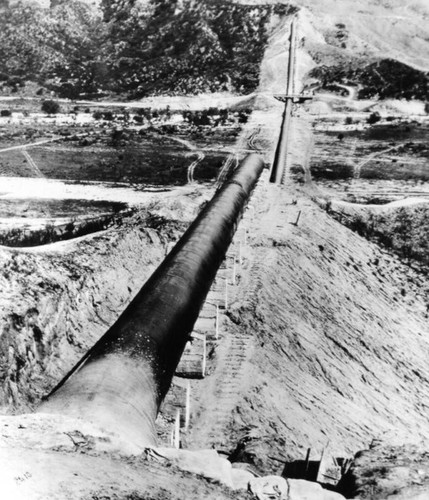 View of portions of long Aqueduct pipeline