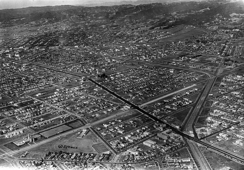 Aerial view of Beverly Hills