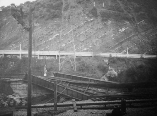 L.A. River flooding, downed lines and twisted ties