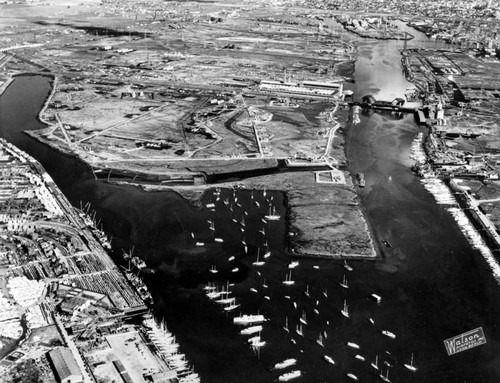 Aerial view of Los Angeles Harbor