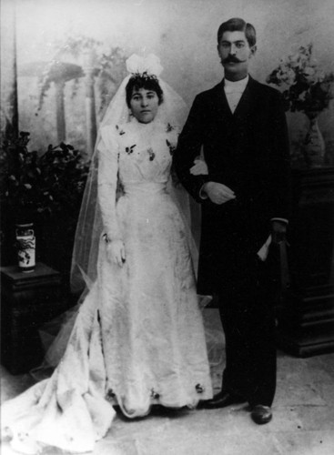 Turn of the century wedding photograph