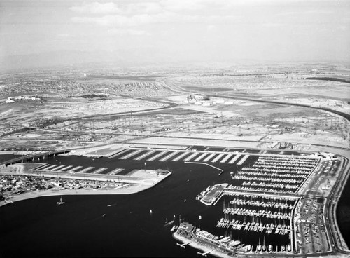 Belmont Shores Harbor, Long Beach; looking northeast