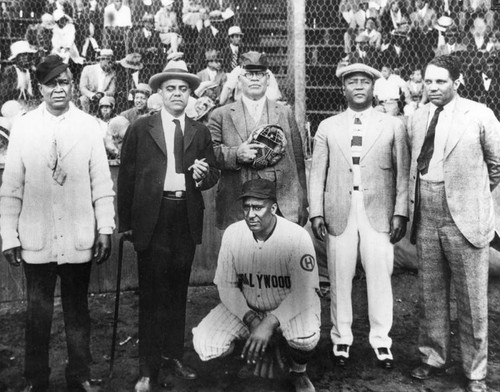 Group at baseball game