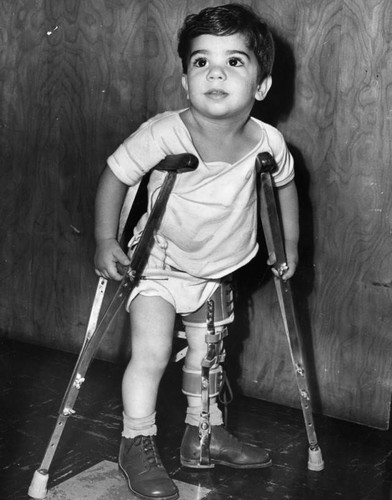 Young polio victim