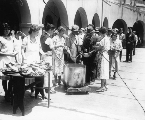 Depression era food line