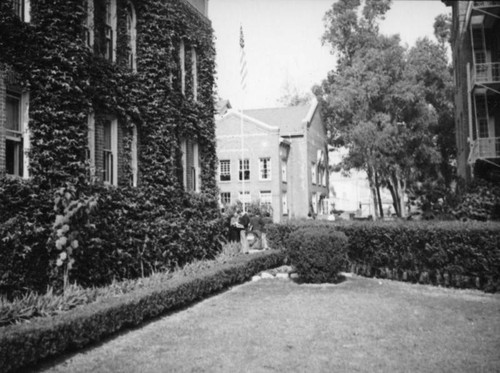 Quad and campus buildings at Chapman College