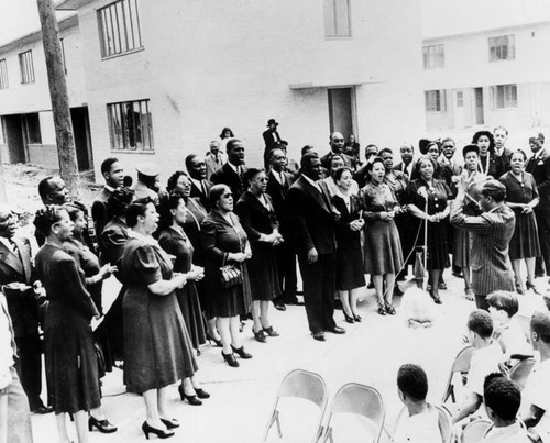 Choir at dedication ceremonies